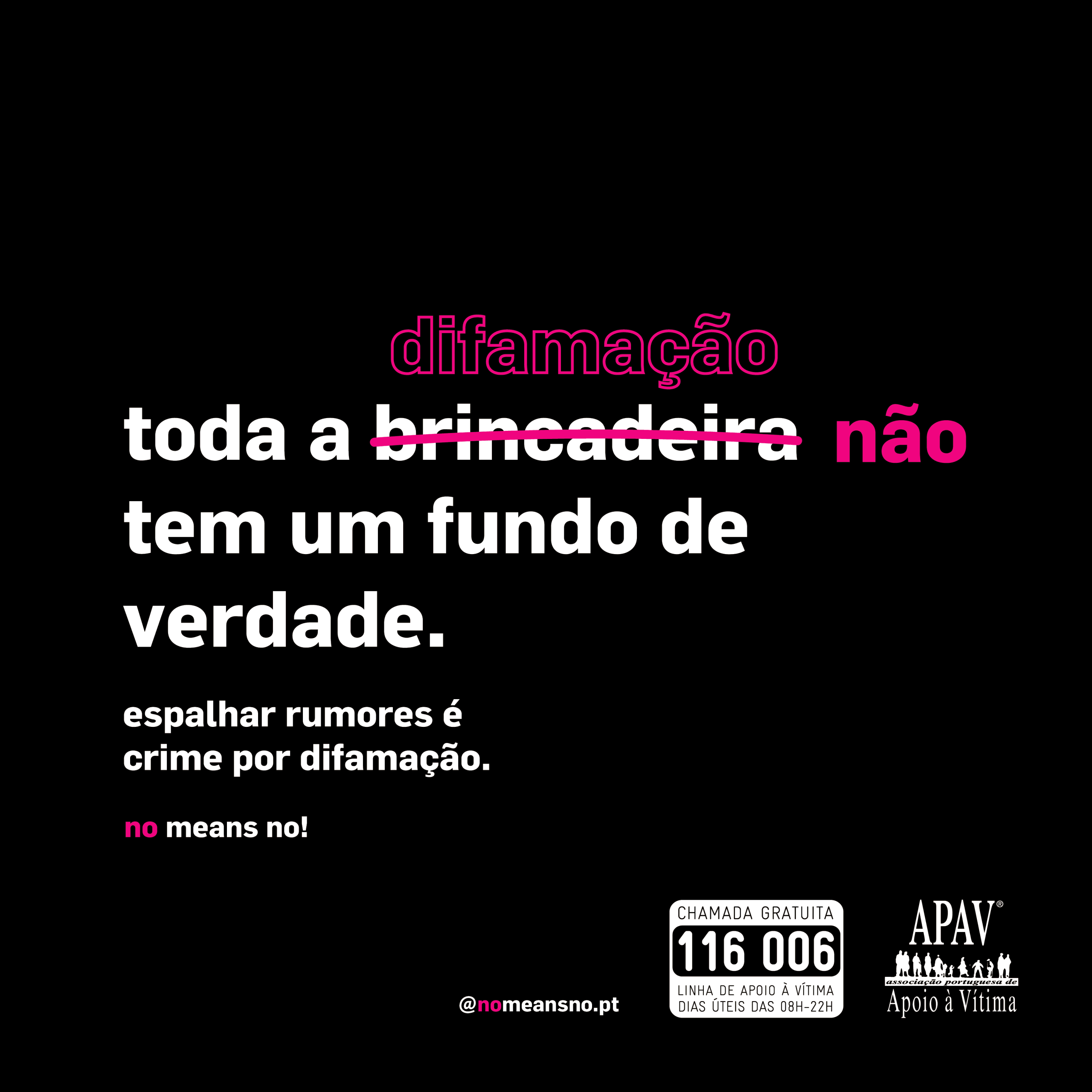 Campanha NO MEANS NO - APAV